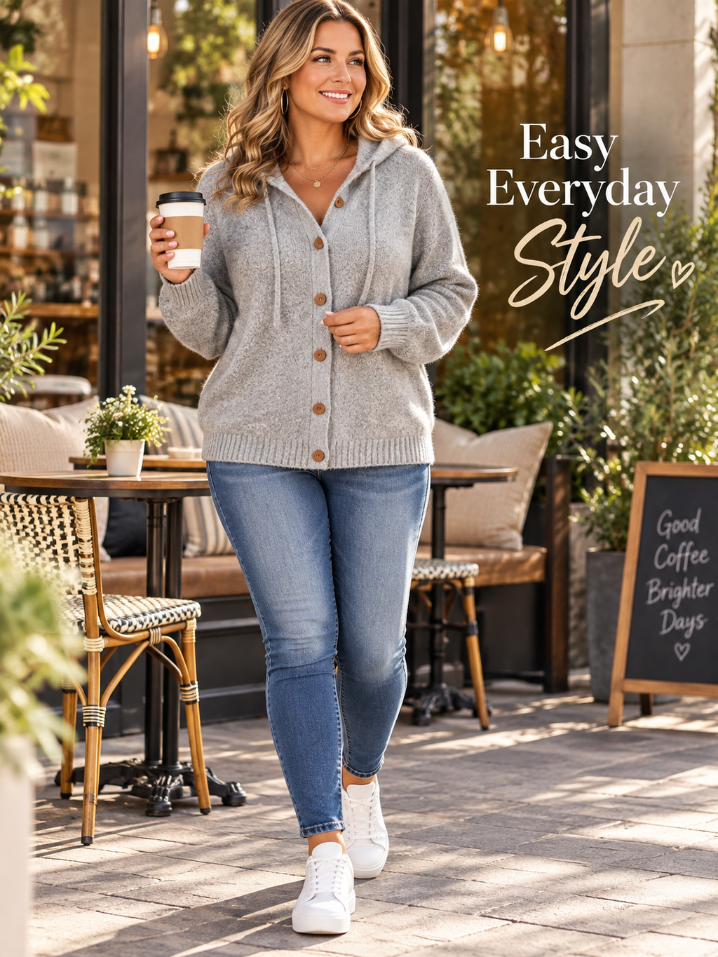 Cozy Charm Hooded Cardigan