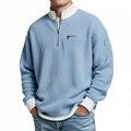 Men's waffle knit half-zip sweater